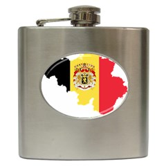 Belgium Country Europe Flag Hip Flask (6 Oz) by Sapixe
