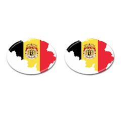 Belgium Country Europe Flag Cufflinks (oval) by Sapixe