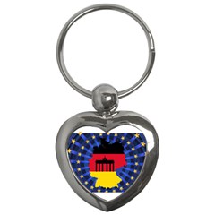 Republic Germany Deutschland Map Key Chain (heart) by Sapixe