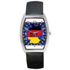 Republic Germany Deutschland Map Barrel Style Metal Watch by Sapixe