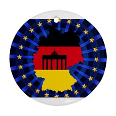 Republic Germany Deutschland Map Round Ornament (two Sides) by Sapixe