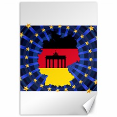 Republic Germany Deutschland Map Canvas 12  X 18  by Sapixe