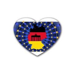 Republic Germany Deutschland Map Heart Coaster (4 Pack)  by Sapixe