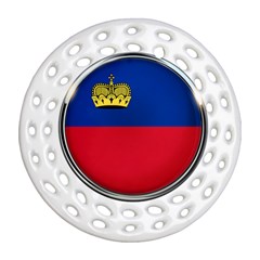 Lithuania Flag Country Symbol Round Filigree Ornament (two Sides) by Sapixe