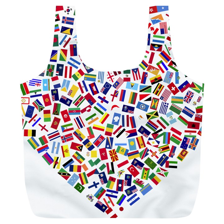 Heart Flags Countries United Unity Full Print Recycle Bag (XL)