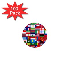 Flags Countries International 1  Mini Magnets (100 Pack) 