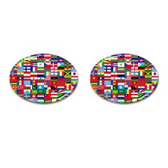 Flags Countries International Cufflinks (oval) by Sapixe