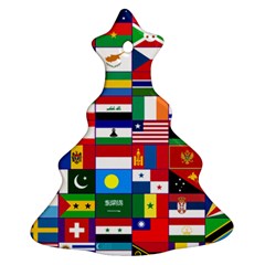 Flags Countries International Christmas Tree Ornament (two Sides)