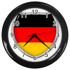 Flag German Germany Country Symbol Wall Clock (black) by Sapixe