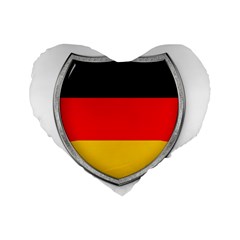 Flag German Germany Country Symbol Standard 16  Premium Heart Shape Cushions by Sapixe