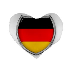 Flag German Germany Country Symbol Standard 16  Premium Flano Heart Shape Cushions by Sapixe