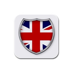 Flag Union Jack Uk British Symbol Rubber Square Coaster (4 Pack) 