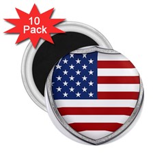 Flag Usa America American National 2 25  Magnets (10 Pack)  by Sapixe