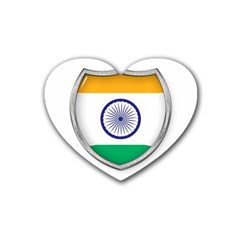 Flag India Nation Country Banner Heart Coaster (4 Pack) 