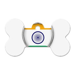 Flag India Nation Country Banner Dog Tag Bone (one Side) by Sapixe