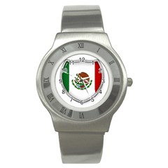 Flag Mexico Country National Stainless Steel Watch by Sapixe