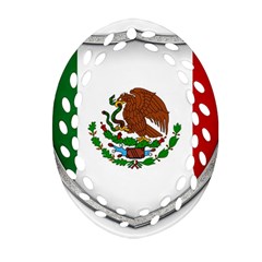 Flag Mexico Country National Oval Filigree Ornament (two Sides)