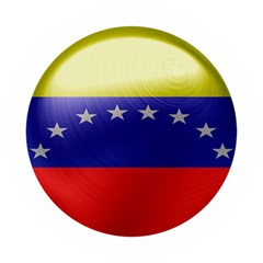 Venezuela Flag Country Nation Wooden Puzzle Round