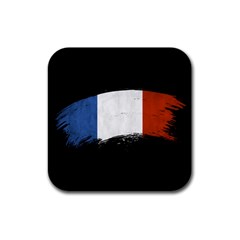 Flag France Flags French Country Rubber Square Coaster (4 Pack) 