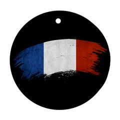 Flag France Flags French Country Round Ornament (two Sides) by Sapixe