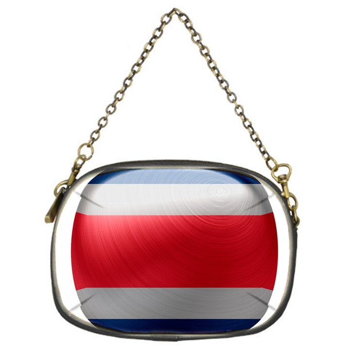 Costa Rica Flag Country Symbol Chain Purse (One Side)