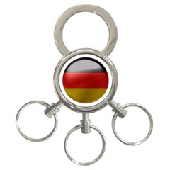 Germany Flag Europe Country 3-ring Key Chain by Sapixe