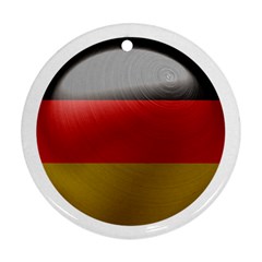 Germany Flag Europe Country Round Ornament (two Sides) by Sapixe
