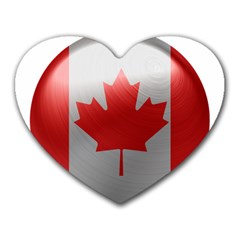 Canada Flag Country Symbol Nation Heart Mousepads by Sapixe