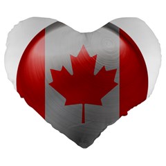 Canada Flag Country Symbol Nation Large 19  Premium Heart Shape Cushions