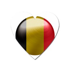 Belgium Flag Country Europe Heart Magnet by Sapixe