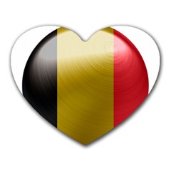 Belgium Flag Country Europe Heart Mousepads by Sapixe