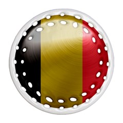 Belgium Flag Country Europe Round Filigree Ornament (two Sides) by Sapixe