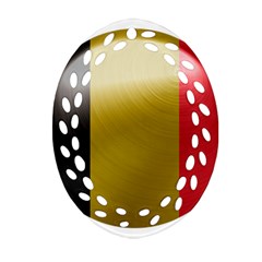 Belgium Flag Country Europe Ornament (oval Filigree) by Sapixe