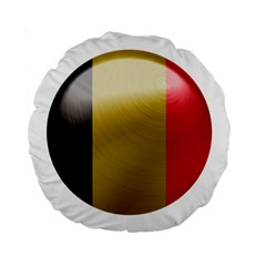 Belgium Flag Country Europe Standard 15  Premium Flano Round Cushions by Sapixe