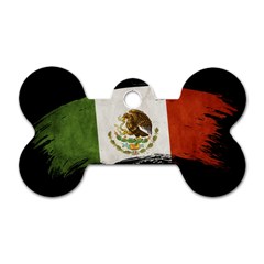 Flag Mexico Country National Dog Tag Bone (one Side) by Sapixe