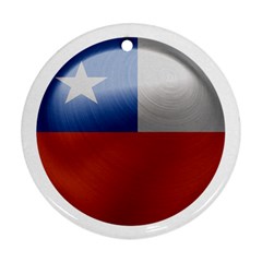 Chile Flag Country Chilean Round Ornament (two Sides) by Sapixe