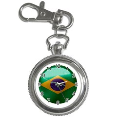 Brazil Flag Country Symbol Key Chain Watches by Sapixe