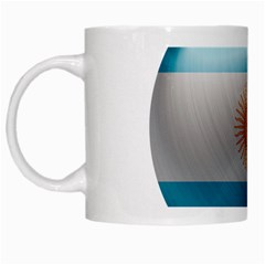 Argentina Flag Country Nation White Mugs by Sapixe