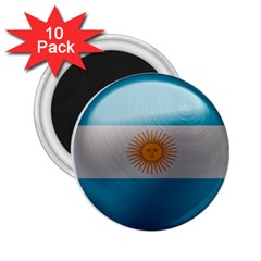 Argentina Flag Country Nation 2 25  Magnets (10 Pack)  by Sapixe