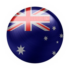 Australia Flag Country National Wooden Puzzle Round by Sapixe