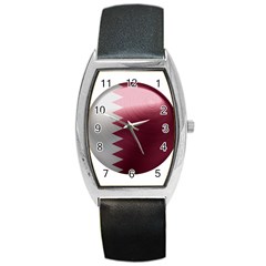 Qatar Flag Country Nation National Barrel Style Metal Watch by Sapixe