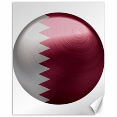 Qatar Flag Country Nation National Canvas 11  X 14  by Sapixe