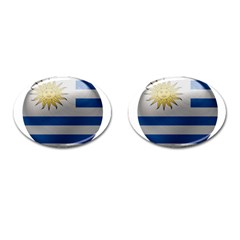 Uruguay Flag Country Symbol Nation Cufflinks (oval) by Sapixe