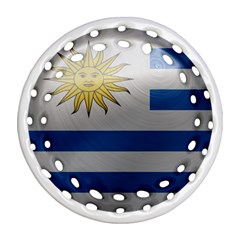 Uruguay Flag Country Symbol Nation Ornament (round Filigree)