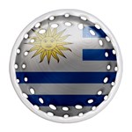 Uruguay Flag Country Symbol Nation Ornament (Round Filigree) Front