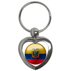 Ecuador Flag Ecuadorian Country Key Chain (heart) by Sapixe