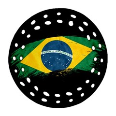 Flag Brazil Country Symbol Ornament (round Filigree) by Sapixe