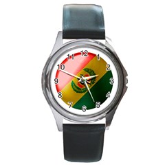 Bolivia Flag Country National Round Metal Watch by Sapixe