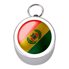 Bolivia Flag Country National Mini Silver Compasses by Sapixe