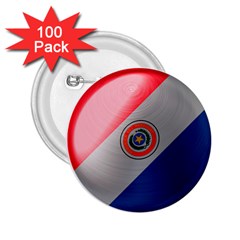 Paraguay Flag Country Nation 2 25  Buttons (100 Pack) 